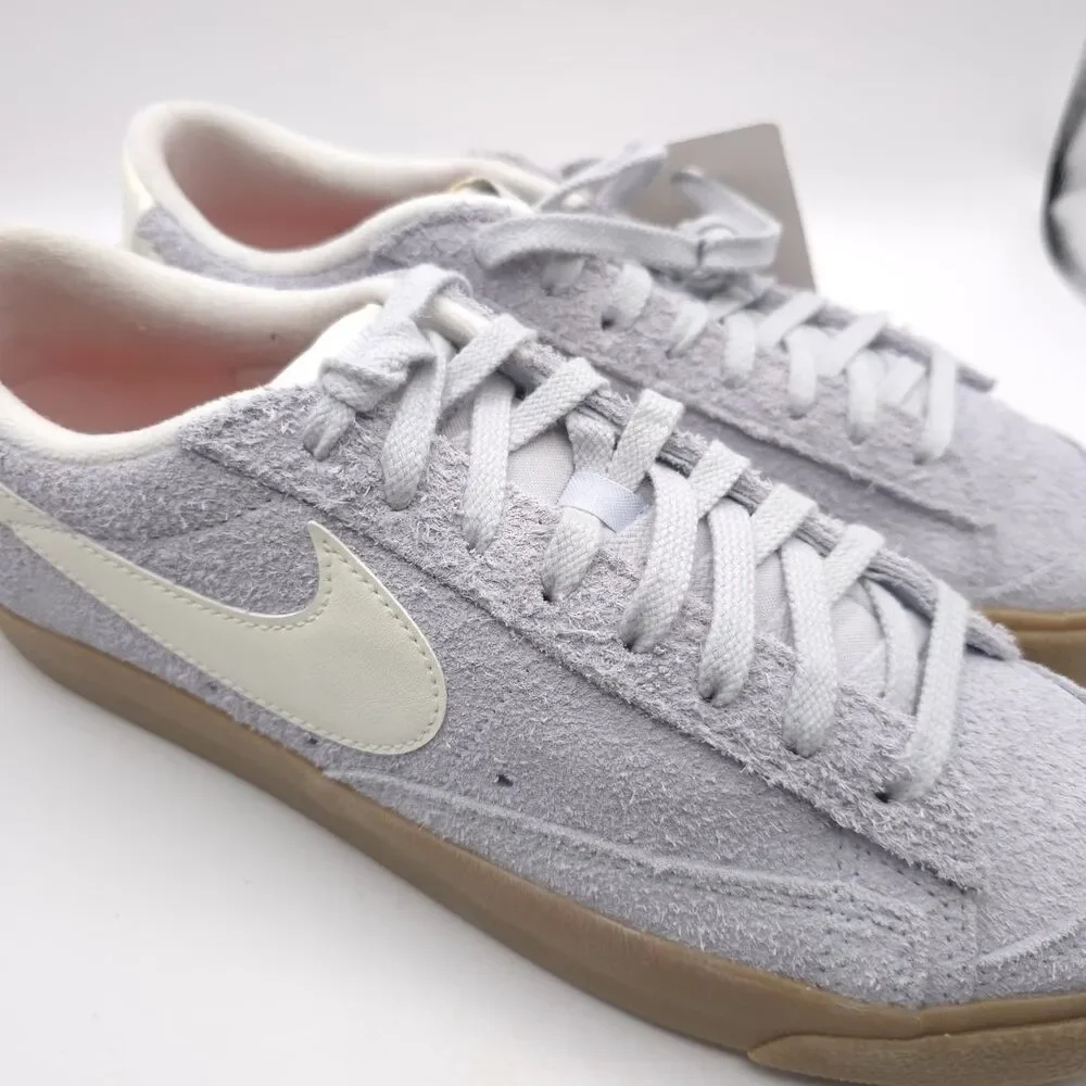 NIKE Sneakers 12 Blazer Low 77 Women’s Suede Gray‎ Vintage Gum Light FQ8060-003